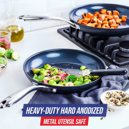 Ceramic Nonstick Egg Pan, Aluminum Frying Pan With Stainless Steel Base, Oven Safe, Dishwasher Safe Skillet