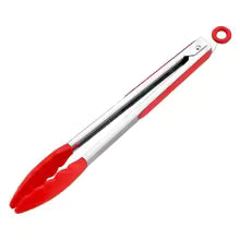 Dropfilterstore 12-Inch Silicone Kitchen Tongs with Locking Design