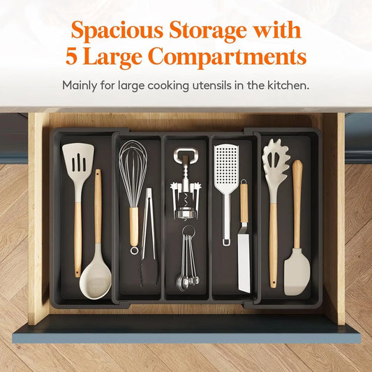 Dropfilterstore Expandable Silverware Drawer Organizer