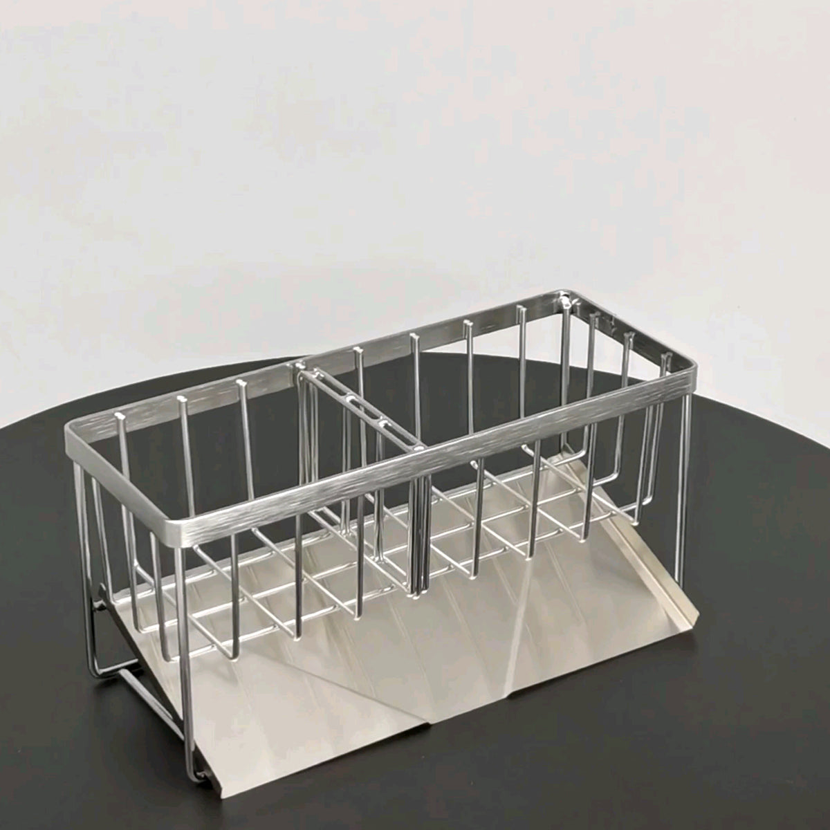 Dropfilterstore 304 Stainless Steel Sink Caddy with Soap Dispenser